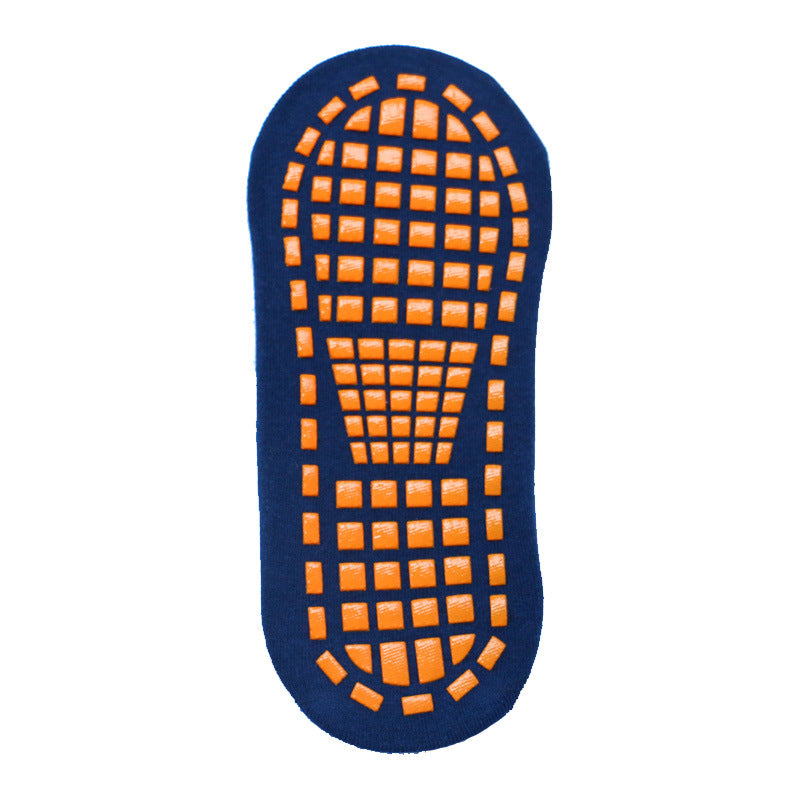Ten Pairs Of Navy Blue Kids Non-Slip Trampoline Socks  for Playground Early Education and Yoga Unisex Anti-Skid Floor Socks for 1-5 Years