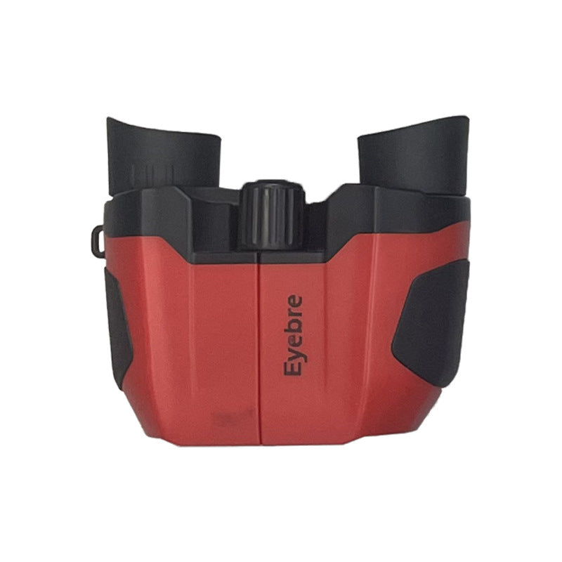 Red (matte finish) 10x22 Kids Binoculars - Multi-Color Compact High-Definition Telescope for Outdoor Adventures & Concerts