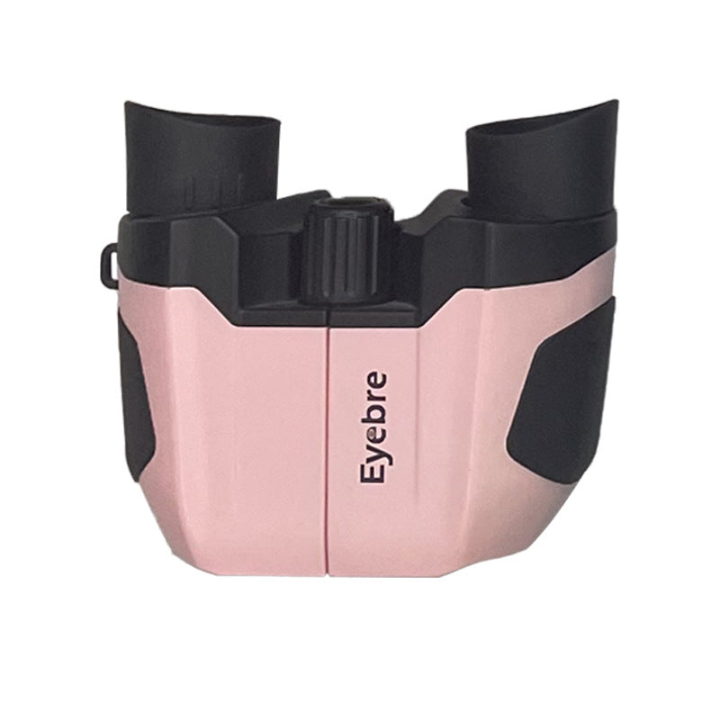 Pink (matte finish) 10x22 Kids Binoculars - Multi-Color Compact High-Definition Telescope for Outdoor Adventures & Concerts