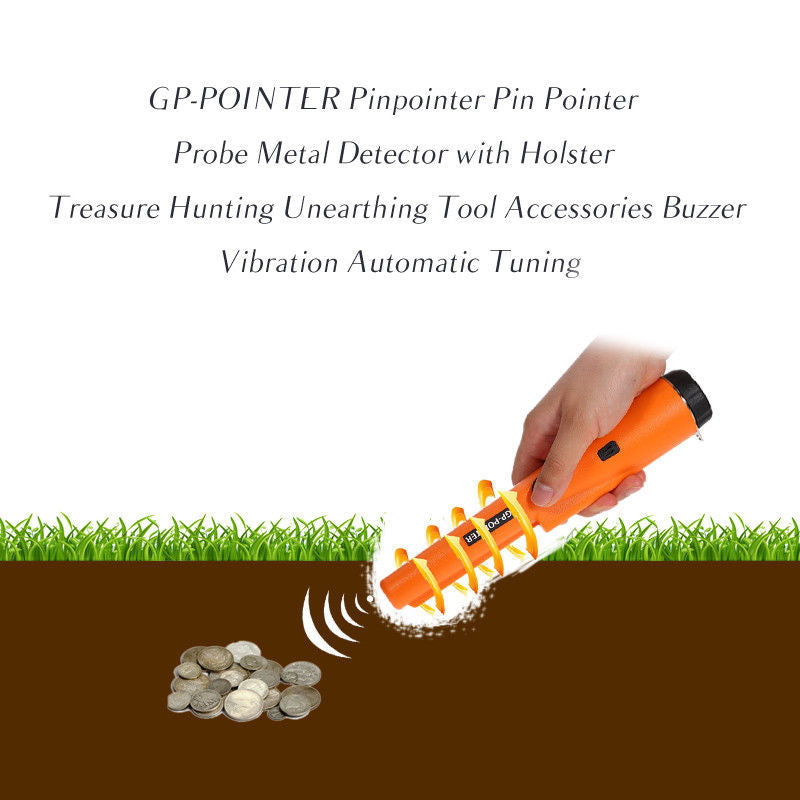 Army Green High-Sensitivity Metal Detector Pinpointer - GP Pointer with Vibration and Audio Alert for Treasure Hunting 4