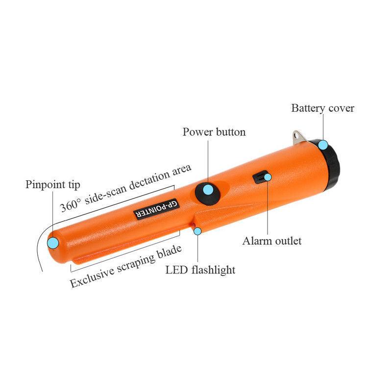 Army Green High-Sensitivity Metal Detector Pinpointer - GP Pointer with Vibration and Audio Alert for Treasure Hunting 6