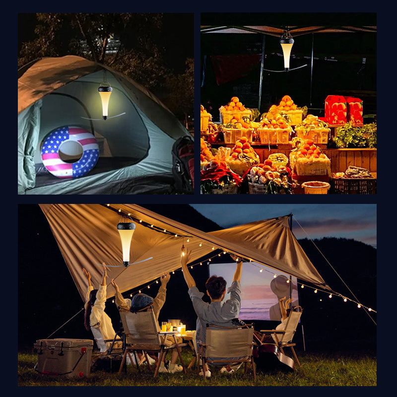 Multifunctional Fly Repeller Fan with LED Light - Rechargeable Outdoor Hanging Mosquito Repellent Fan 4