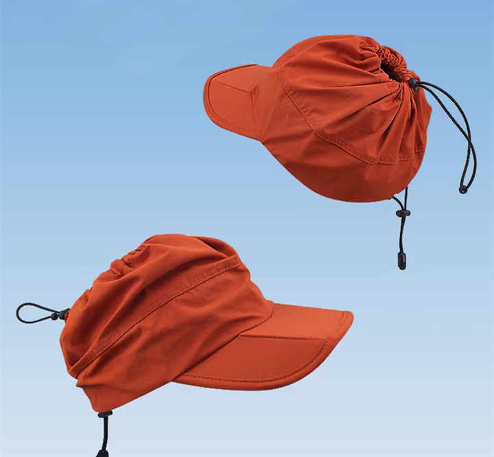 Beige Summer Outdoor Quick Dry Sun Hat - Foldable Visor Cap - UV Protection - 55-58cm 3