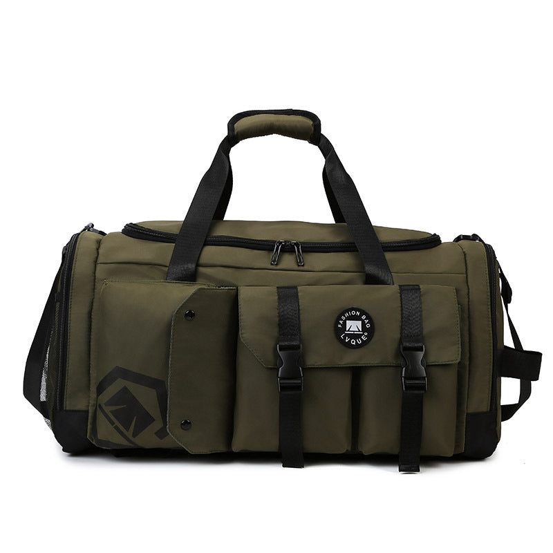 Army Green Capacity Travel Duffel Bag - Unisex - Multi-Color - 56x29x27cm