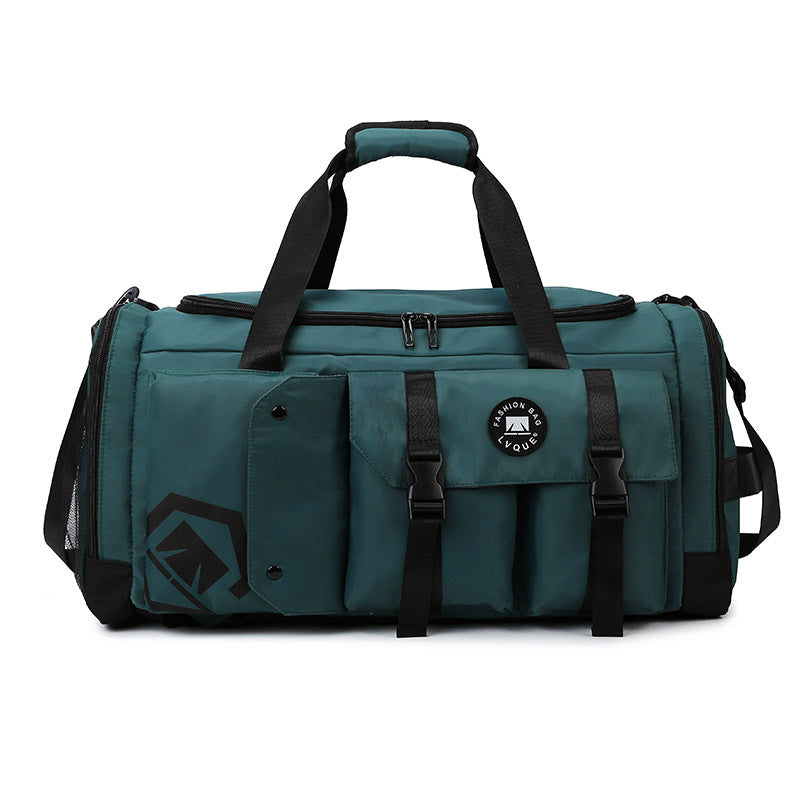 Dark or Deep Green Capacity Travel Duffel Bag - Unisex - Multi-Color - 56x29x27cm