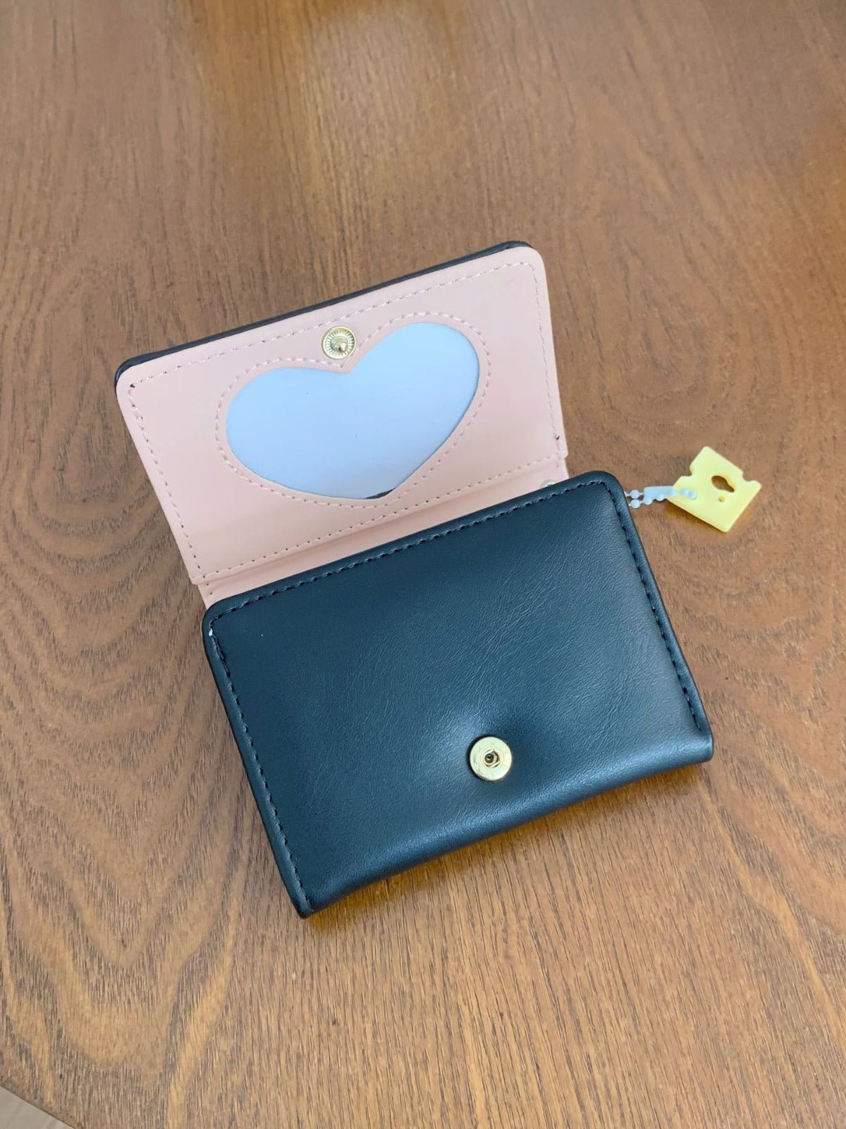 Yellow 2PCS Women's Compact Short Wallet - Premium Multi-Function Mini Coin Purse with Card Slots & Zip Closure
