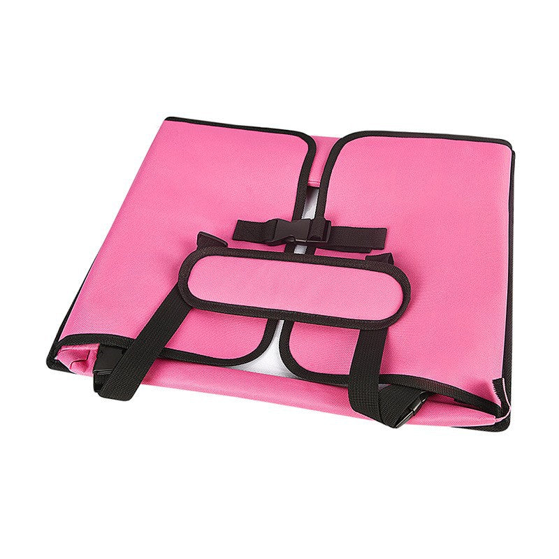 Pink Car Seat Organizer Tray for Kids - Travel Toy Storage with 43x36.5x30cm Large Capacity - Backseat Activity Tray with Storage Pockets 3