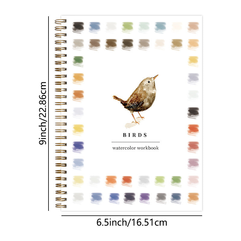 Bird 2-Pack Watercolor Painting Set - Premium Bird-Themed Coloring Books with Watercolor Paints (22.86×16.51cm) - Artist-Grade Workbook Kit 3