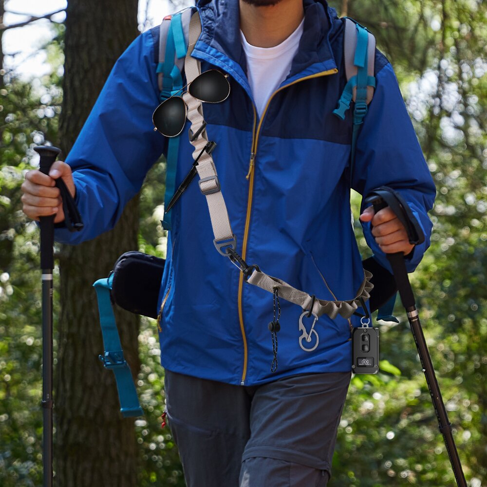 Black 4 PCS Heavy-Duty Outdoor Utility Strap - Multi-Purpose Camping Gear & Bottle Hanging Lanyard 3