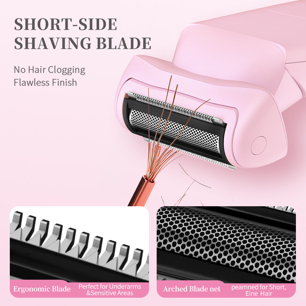 Purple (Precision cutter head) Women's Electric Body & Bikini Trimmer Kit - Painless Ultra-Close Shaver 3