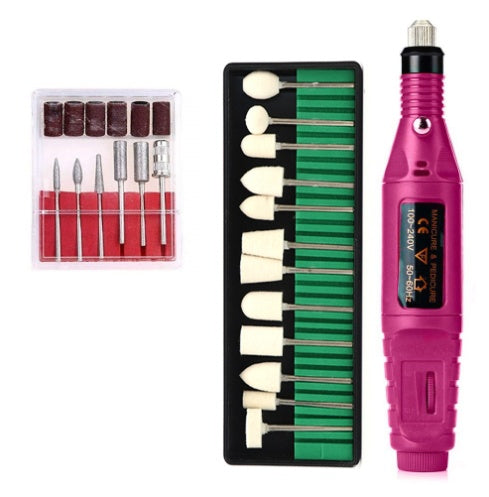 Regular Set With Wool Grinding Needle Portable Electric Nail Drill Kit - USB Manicure Pedicure Polishing & Shaping Tool Set
