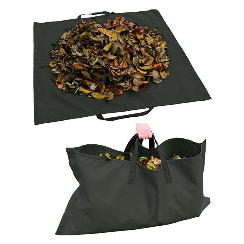 Green 2-in-1 Garden Leaf Collection Tarp & Waste Carry Bag (144x144cm) 3