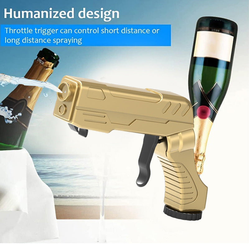 Gold Alloy Edition Champagne Gun Party Champagne Gun Sprayer - Novelty Beer Bottle Ejector & Stopper 5