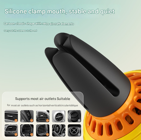 Yellow Cute Car Air Vent Clip Freshener - Decorative Scent Diffuser for Automotive Interiors 3