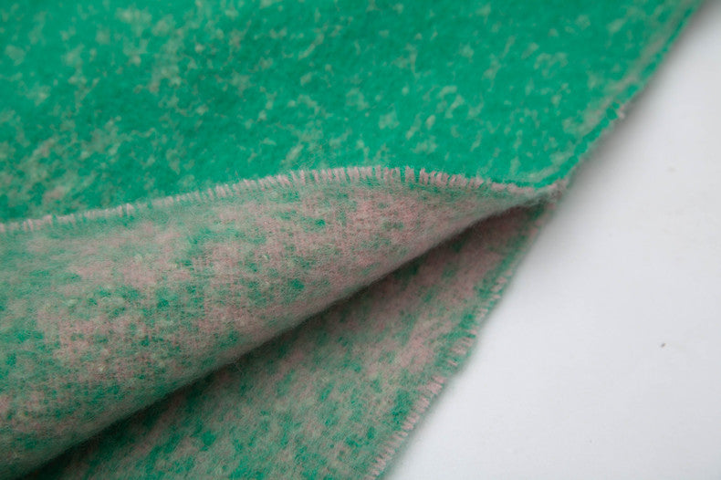 Purple Plush Gradient Winter Scarf Shawl - Thick Textured Circle Yarn with Chunky Tassels - 185cm x 40cm 3