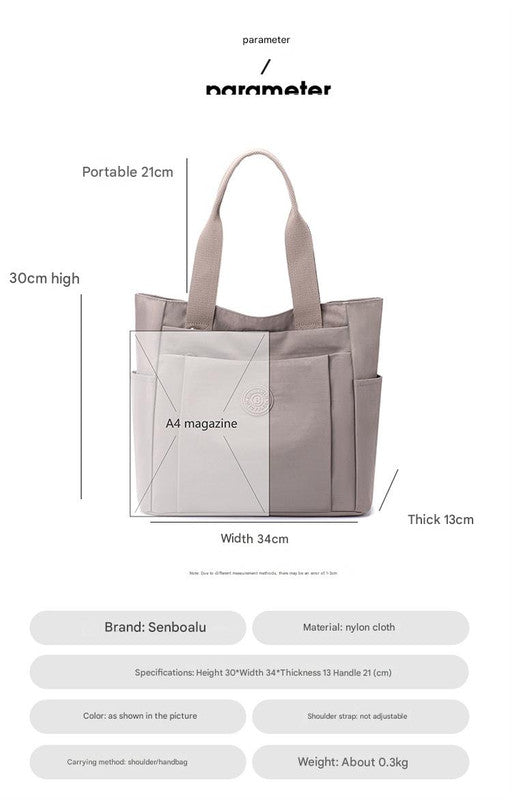 Modern Light purple Shoulder Bag with Multiple Pockets - Perfect for Work 3