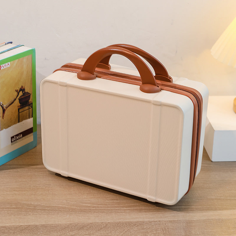 Personalized stylish and lightweight Light white mini suitcase for short trips