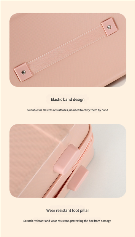 Personalized stylish and lightweight Yellow and pink mini suitcase for short trips 3