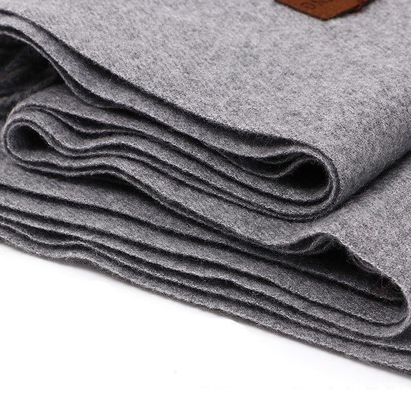 Luxury Cashmere Blend Scarf, Large 200x70cm Fringed Scarf (Light Taro) 3