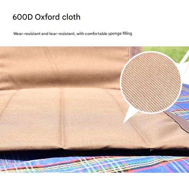 Portable Folding Beach Chair - Reclining Outdoor Seat 68x39.5x40.5cm with Carry Bag in brown 5