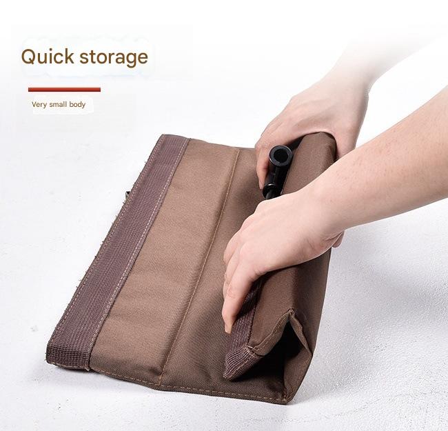 Portable Folding Beach Chair - Reclining Outdoor Seat 68x39.5x40.5cm with Carry Bag in white 7