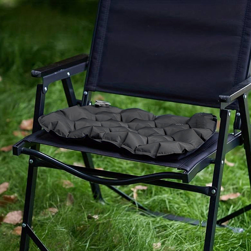 Inflatable Seat Cushion - Portable 40x30x5cm Camping Pad in Olive Grey 3