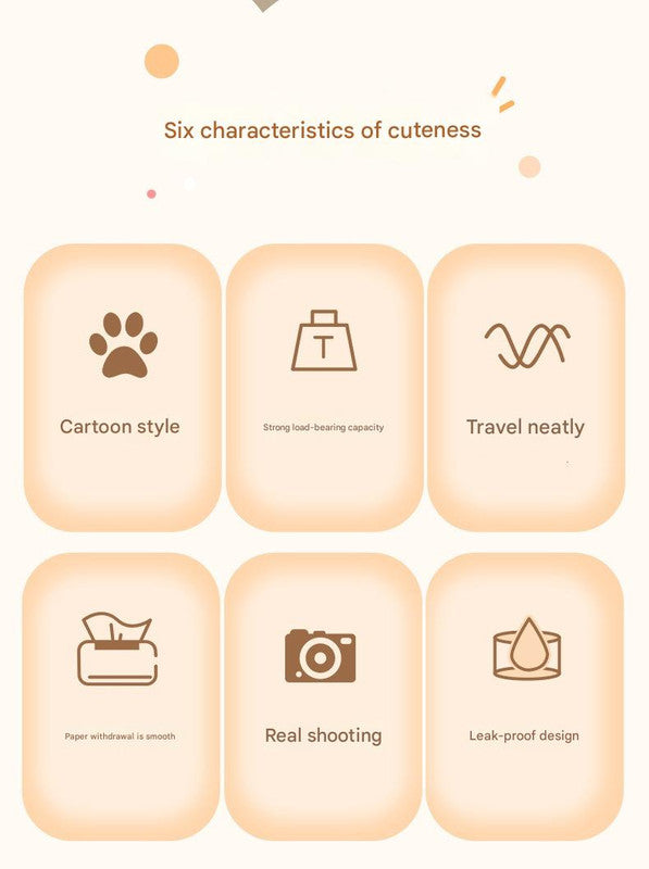 Brown Cute Cartoon Car Trash Bin with Adjustable Strap - Water-Repellent Corduroy (19x24cm) 4