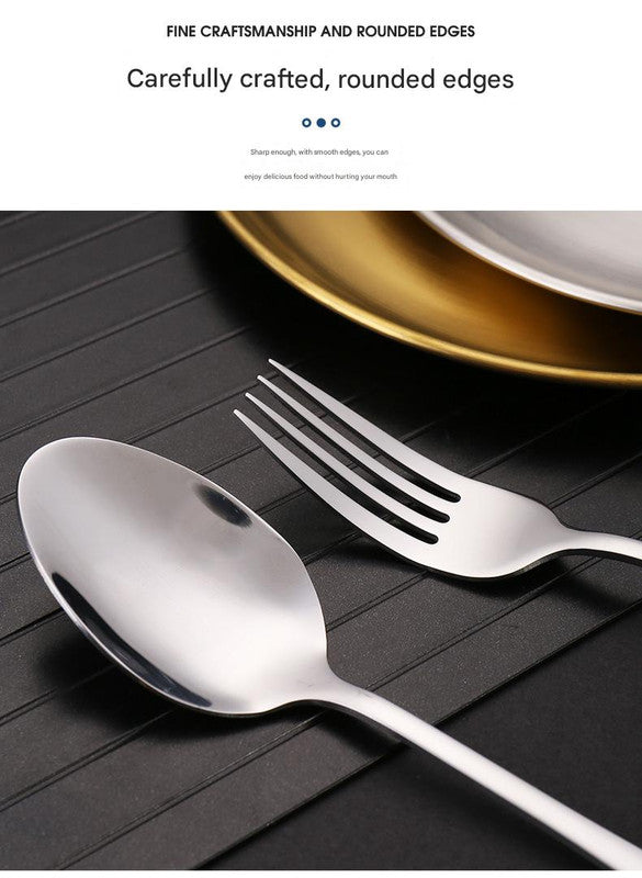 6-Piece Portable Stainless Steel Cutlery Set with Plate and Bag - Gold, Great for Camping and Travel (Chopsticks) 5