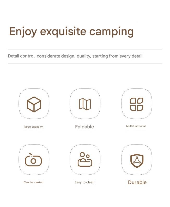 Foldable Picnic Basket with Tray - 16.5L Capacity, Green coffee color, Perfect for Camping and Outdoor Gatherings 3