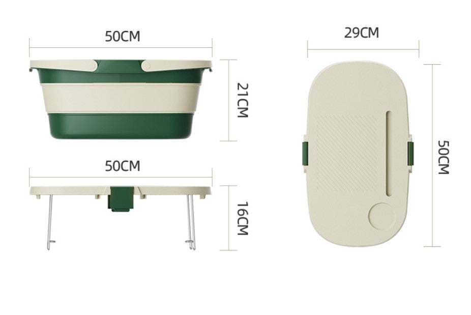 Foldable Picnic Basket with Tray - 16.5L Capacity, Green coffee color, Perfect for Camping and Outdoor Gatherings 5