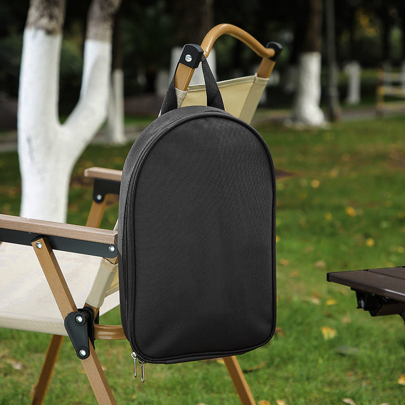 Portable Kitchen Utensil Storage Bag - Lightweight Organizer for Camping and Outdoor Cooking, Black 3