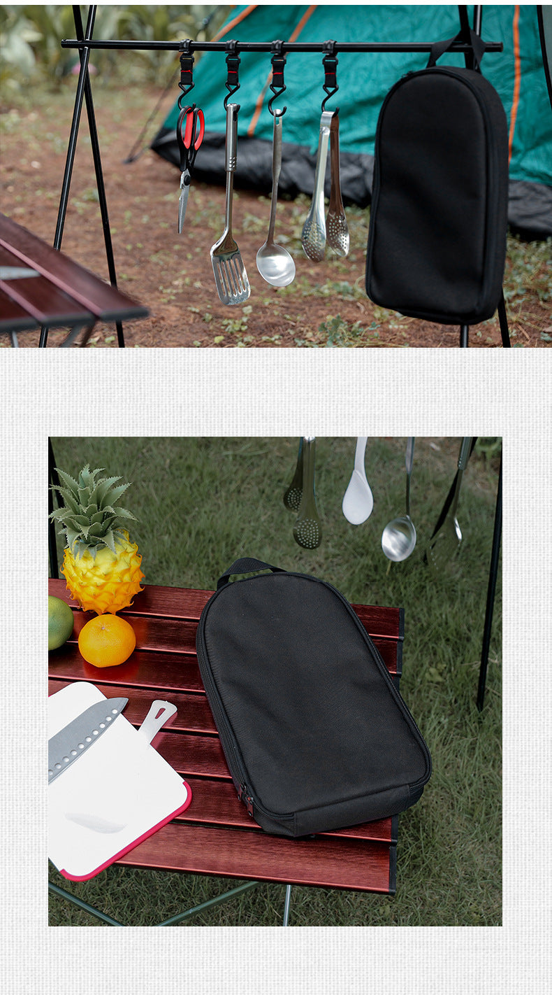 Portable Kitchen Utensil Storage Bag - Lightweight Organizer for Camping and Outdoor Cooking,Blue 5