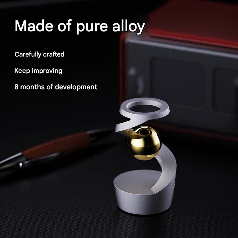 Desktop Levitating Gyro,Magnetic Floating Desk Toy for Stress Relief, Elegant Design-grey 3
