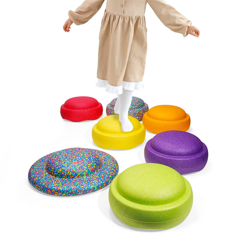 Rainbow Balance Stepping Stone - Sensory Training Toy for Kids, Fruit green Step 3
