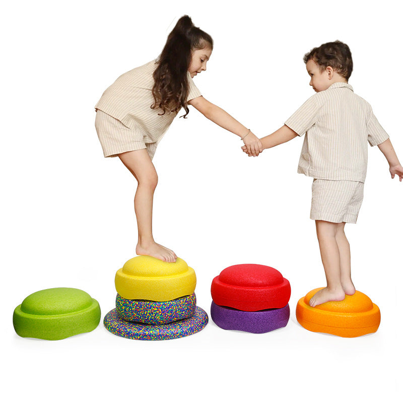 Rainbow Balance Stepping Stone - Sensory Training Toy for Kids, Fruit green Step 4