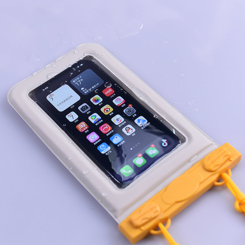 IPX8 Waterproof Phone Pouch with Inflatable Floating Layer,Touchscreen Dry Bag for Swimming(yellow) 5