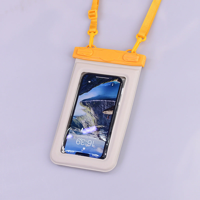 IPX8 Waterproof Phone Pouch with Inflatable Floating Layer,Touchscreen Dry Bag for Swimming(yellow) 6