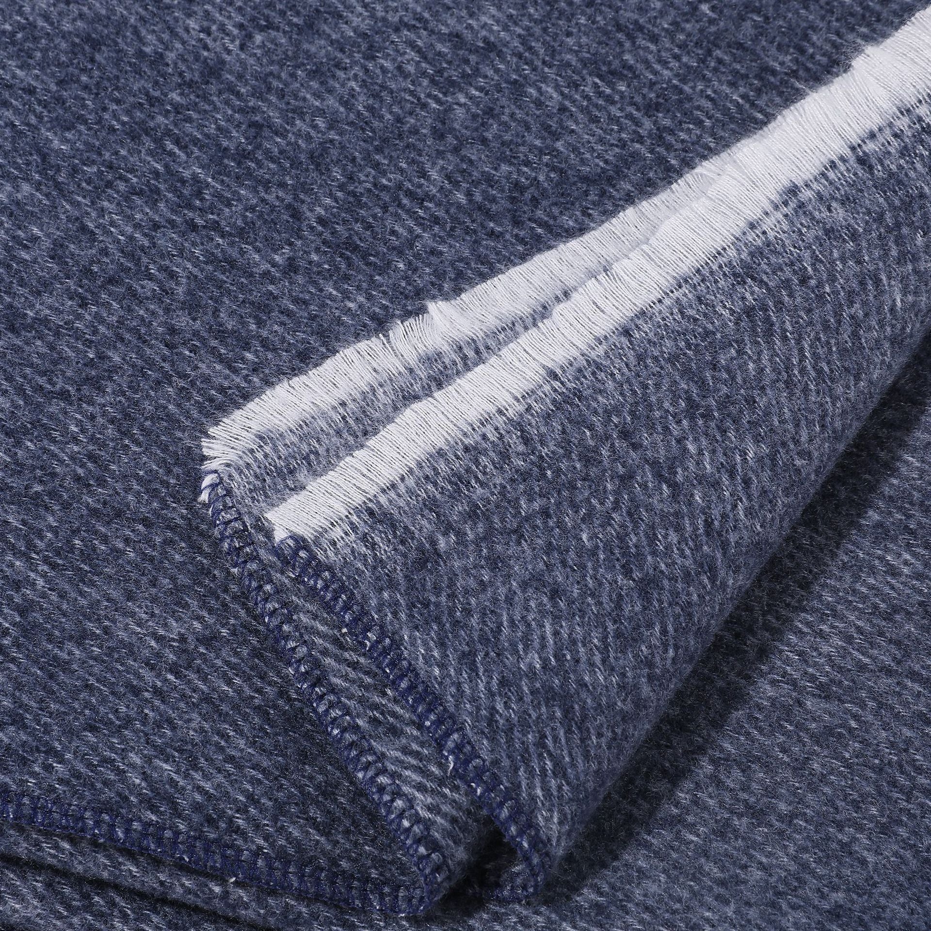 Solid Knit Poncho Shawl,Warm Fall/Winter Cape with Slit and Crossbar Design(Navy blue) 4