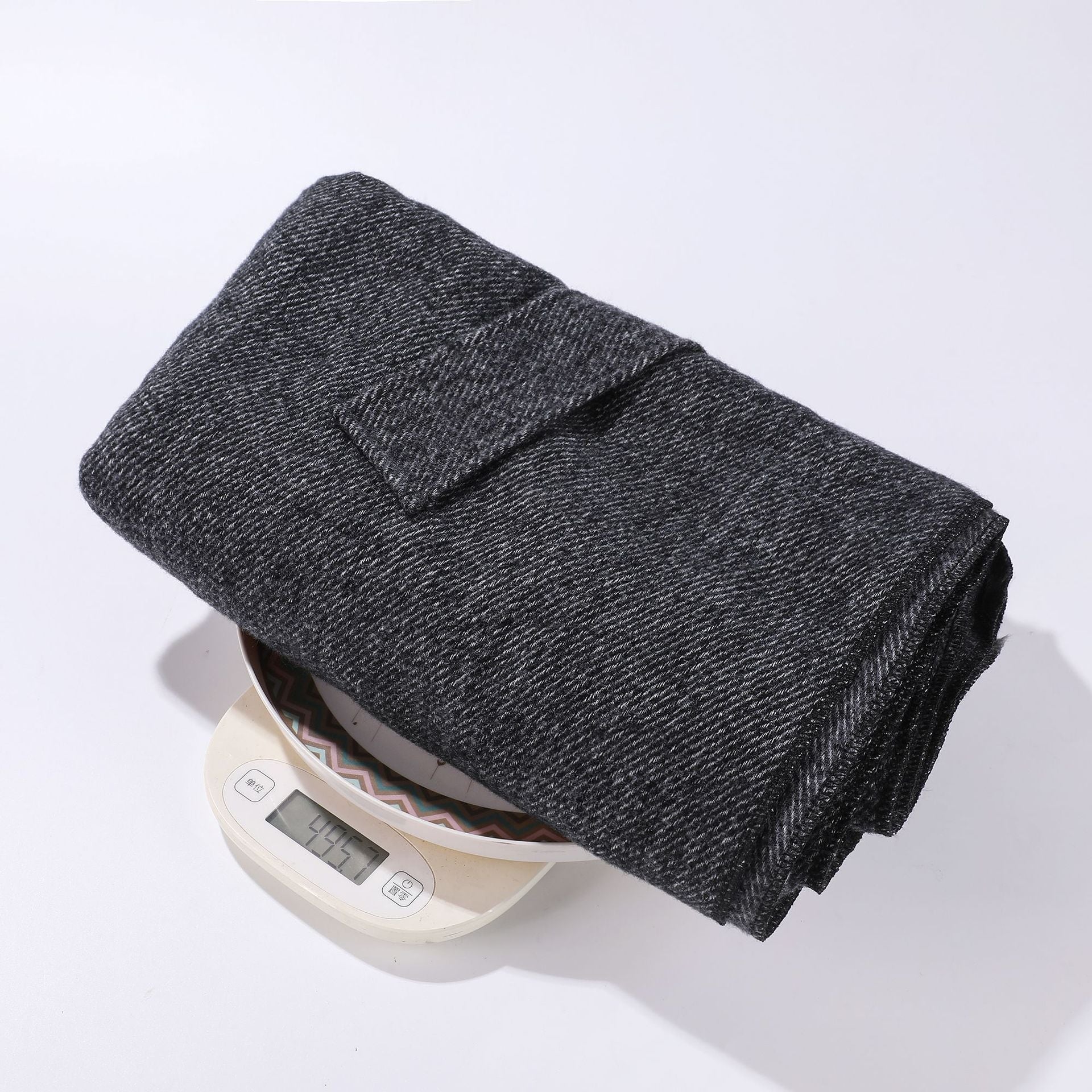 Solid Knit Poncho Shawl,Warm Fall/Winter Cape with Slit and Crossbar Design(Navy blue) 5