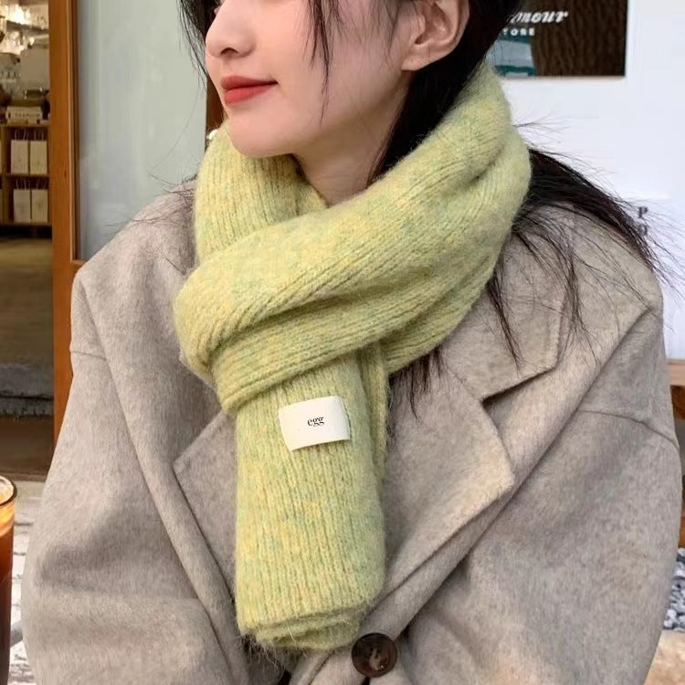Beige Cozy Knit Scarf - Soft Wool-Blend Winter Neck Wrap, Warm and Stylish 3