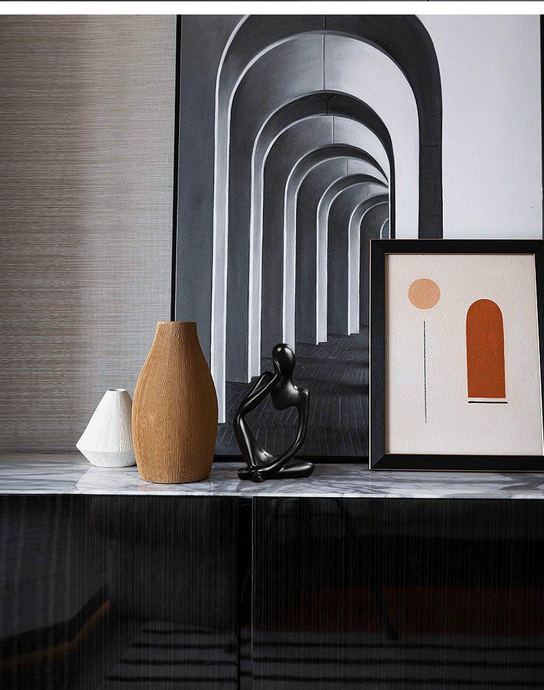 Nordic Abstract Resin Figurine - Modern Minimalist Home Decor Sculpture(Gold) 4