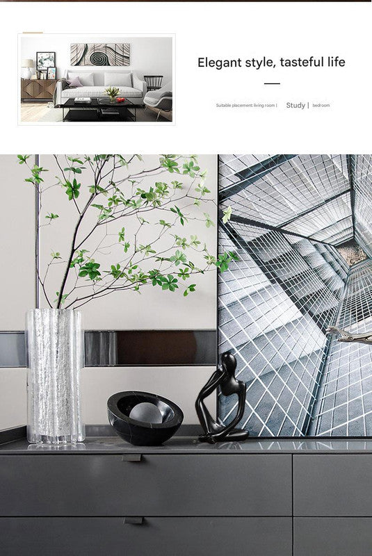 Nordic Abstract Resin Figurine - Modern Minimalist Home Decor Sculpture(Silver) 3