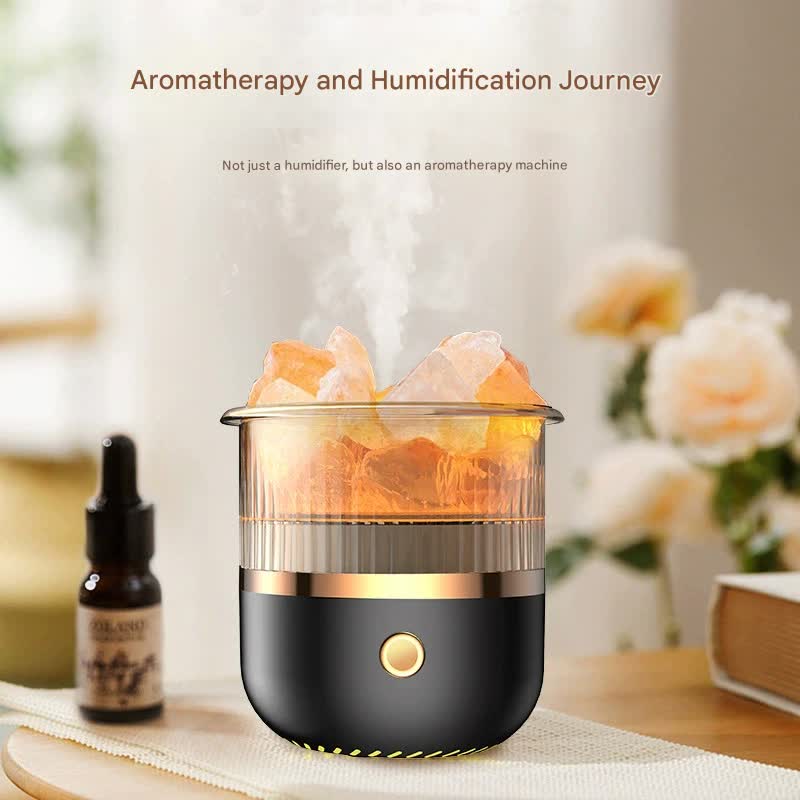 Crystal Humidifier with LED Light - Aromatherapy Diffuser for Home Relaxation(white) 4