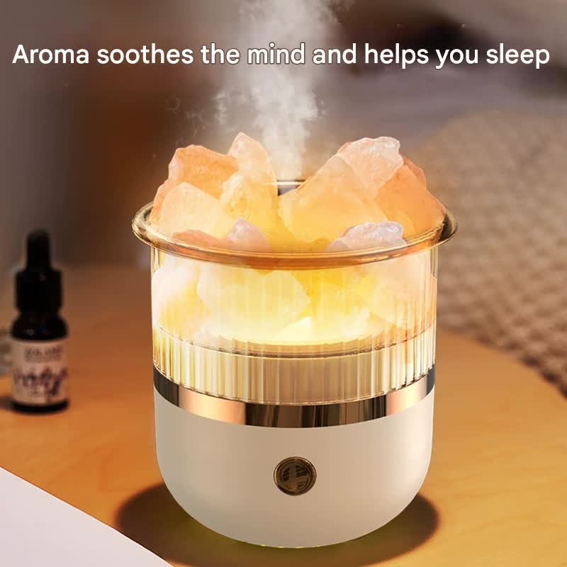 Crystal Humidifier with LED Light - Aromatherapy Diffuser for Home Relaxation(black) 3