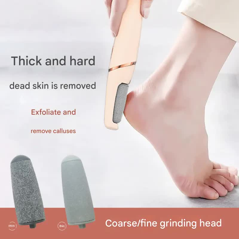 Rechargeable Electric Foot File - Waterproof Callus Remover with Interchangeable Heads(white) 3