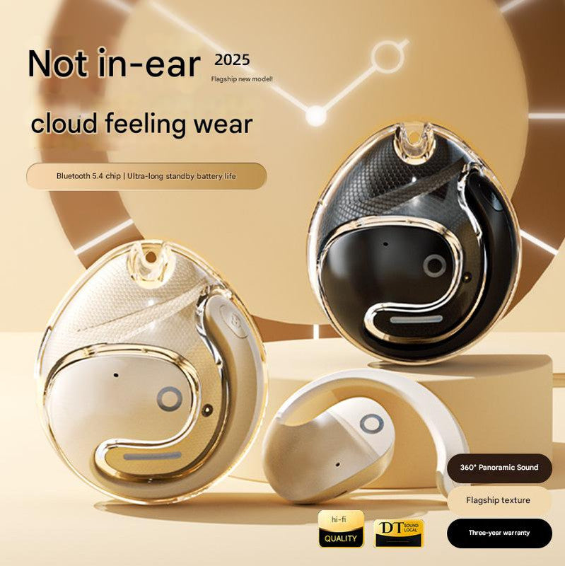 Bone Conduction Wireless Earbuds - Hi-Fi Sound with 360-Degree Design and Fitness Tracking(black) 3