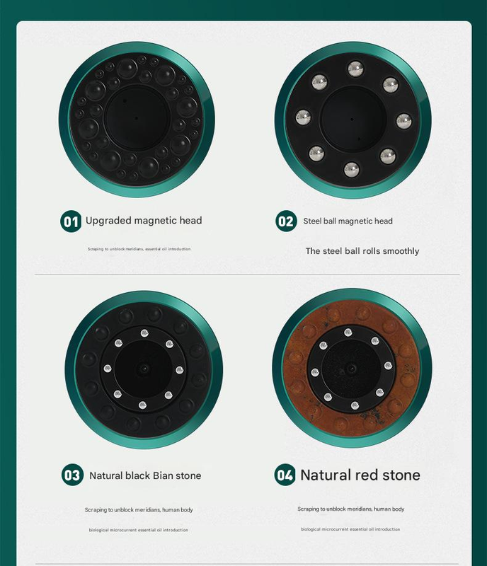 Rechargeable 6-Level Electric Cupping & Gua Sha Massager with LED Display & Magnetic Therapy Head(white) 4