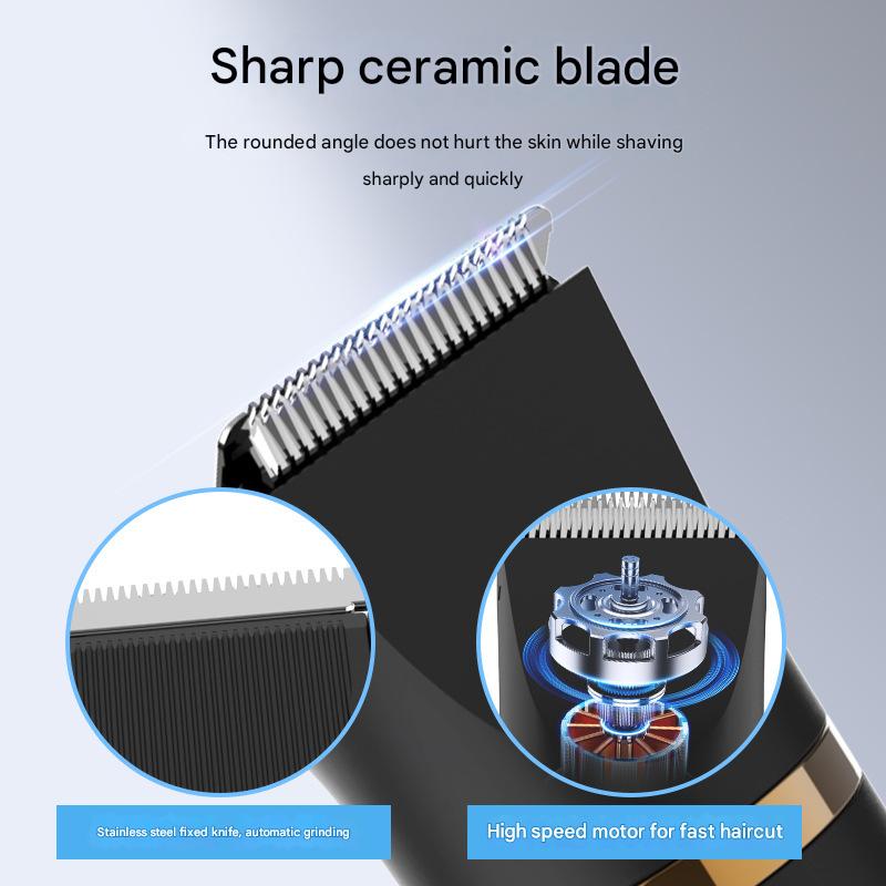 3-in-1 Men's Electric Body Groomer & Hair Clipper Kit - Waterproof, USB-C Rechargeable with Charging Dock(black) 4