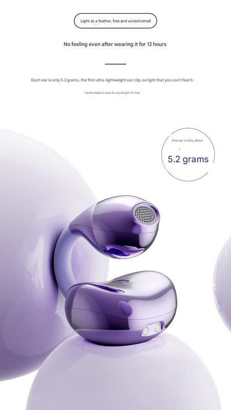 Stylish TWS Wireless Earbuds with Real-Time AI Translation - Immersive Sound & Touch Control(purple) 6