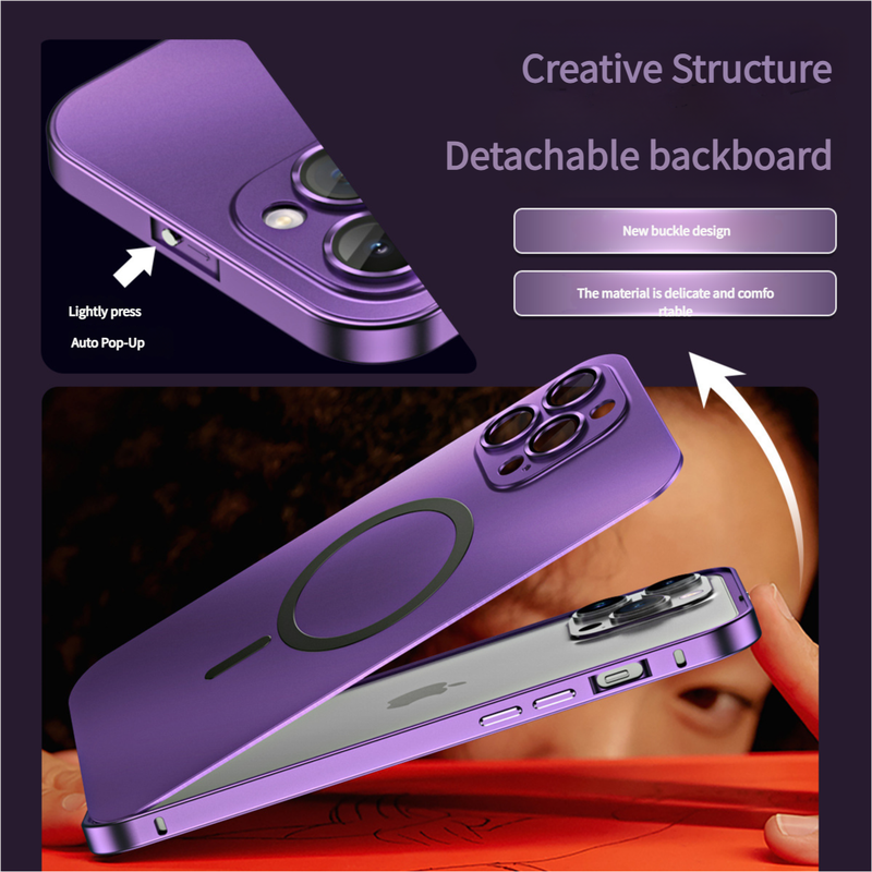Innovative Detachable Backplate Case for iPhone 14 Pro Max with Strong MagSafe Compatibility(Gold) 3
